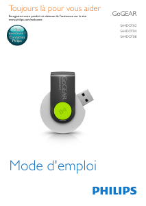 Mode d’emploi Philips SA4DOT02PN GoGear Lecteur Mp3