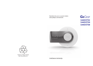 Rokasgrāmata Philips SA4DOT02WN GoGear Mp3 atskaņotājs