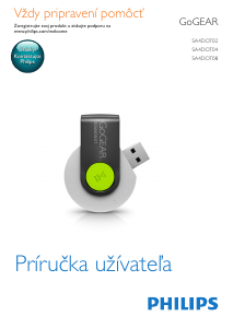 Návod Philips SA4DOT02WN GoGear Mp3 prehrávač