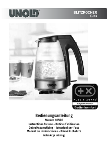 Manual Unold 18590 Glas Blitzkocher Kettle