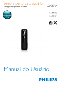 Manual Philips SA4MIN04KN GoGear Leitor Mp3