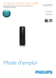Mode d’emploi Philips SA4MIN04KN GoGear Lecteur Mp3