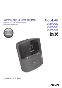 Rokasgrāmata Philips SA4RGA02BN GoGear Mp3 atskaņotājs