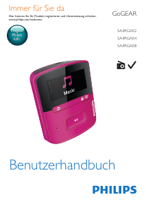 Bedienungsanleitung Philips SA4RGA02KF GoGear Mp3 player