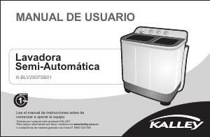 Manual de uso Kalley K-BLV2S07SB01 Lavadora