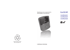 Rokasgrāmata Philips SA4RGA02RF GoGear Mp3 atskaņotājs