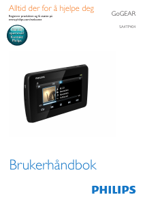Bruksanvisning Philips SA4TP408KF GoGear MP3-spiller