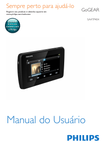 Manual Philips SA4TP408KF GoGear Leitor Mp3