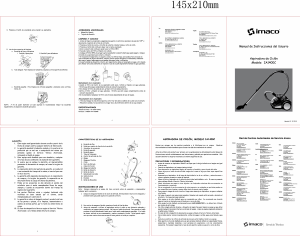 Manual de uso IMACO IA1400C Aspirador