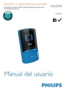 Manual de uso Philips SA4VBE08KF GoGear Reproductor de Mp3