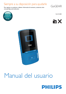 Manual de uso Philips SA4VBE08KN GoGear Reproductor de Mp3