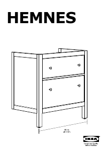 Руководство IKEA HEMNES (80x49x89) Напольный шкаф
