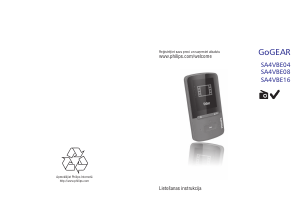 Rokasgrāmata Philips SA4VBE08RN GoGear Mp3 atskaņotājs