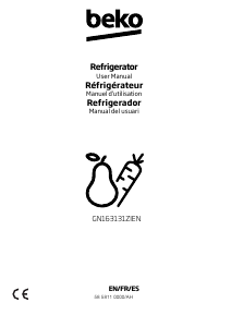 Manual BEKO GN163131ZIEN Fridge-Freezer