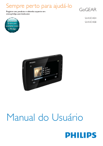 Manual Philips SA4VD408AF GoGear Leitor Mp3