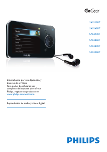 Manual de uso Philips SA5285BT GoGear Reproductor de Mp3