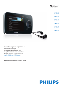 Manual de uso Philips SA5295 GoGear Reproductor de Mp3