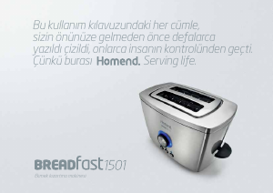 Kullanım kılavuzu Homend Breadfast 1501 Ekmek kızartma makinesi
