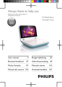 Manual de uso Philips PD7006 Reproductor DVD