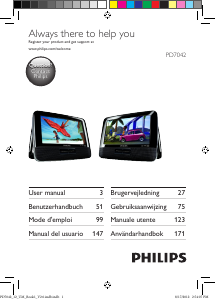 Manual de uso Philips PD7042 Reproductor DVD