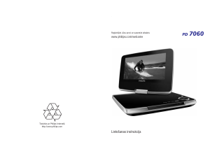 Rokasgrāmata Philips PD7060 DVD atskaņotājs