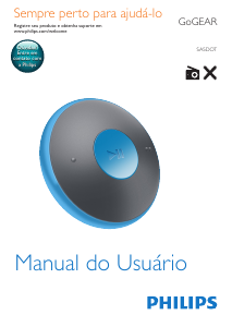 Manual Philips SA5DOT02PN GoGear Leitor Mp3
