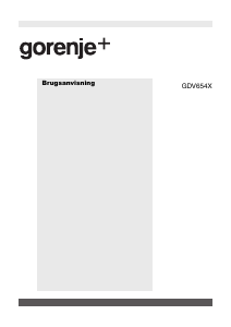 Brugsanvisning Gorenje GDV654X Opvaskemaskine