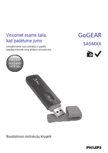 Vadovas Philips SA5MXX02KF GoGear MP3 leistuvas