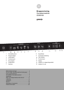 Brugsanvisning Gorenje GV66160 Opvaskemaskine