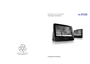 Rokasgrāmata Philips PD9122 DVD atskaņotājs