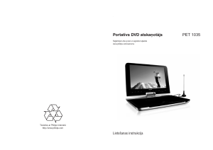 Rokasgrāmata Philips PET1035 DVD atskaņotājs