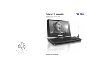 Rokasgrāmata Philips PET1046 DVD atskaņotājs
