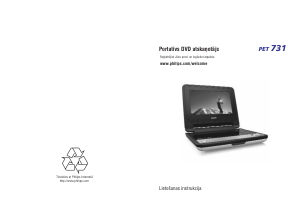 Rokasgrāmata Philips PET731 DVD atskaņotājs