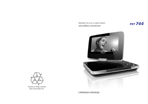 Rokasgrāmata Philips PET744 DVD atskaņotājs