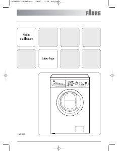 Mode d’emploi Faure FWF395 Lave-linge