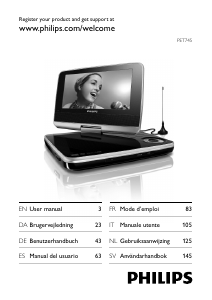 Manual de uso Philips PET745 Reproductor DVD