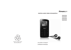 Rokasgrāmata Philips SA9325 Streamium Mp3 atskaņotājs