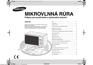 Návod Samsung GW71E Mikrovlnná rúra