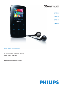 Manual de uso Philips SA9345 Streamium Reproductor de Mp3