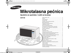 Priručnik Samsung GW73E-WB Mikrovalna pećnica