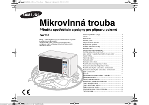 Manuál Samsung GW73E-WB Mikrovlnná trouba