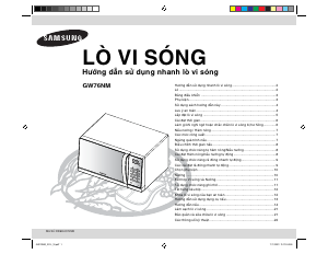 Hướng dẫn sử dụng Samsung GW76NM Lò vi sóng