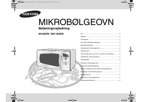 Brugsanvisning Samsung M182DN Mikroovn
