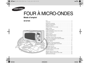 Mode d’emploi Samsung M187DN Micro-onde