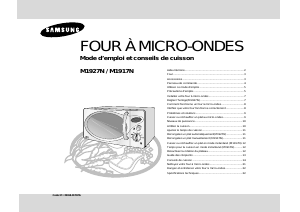 Mode d’emploi Samsung M1917N Micro-onde