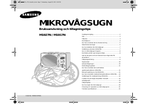 Brugsanvisning Samsung M1927N Mikroovn