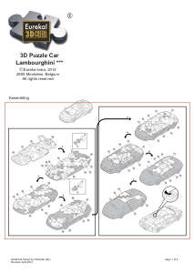 Rokasgrāmata Eureka Lamborghini 3D puzle