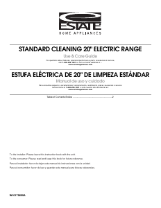 Manual Estate TEP200VAQ Range