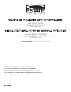 Manual Estate TEP222VAQ Range