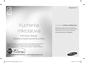 Használati útmutató Samsung MG23H3125NK Mikrohullámú sütő